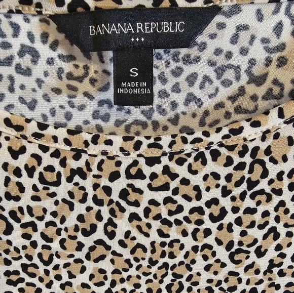 Banana Republic Cheetah Print Casual Polyester Dress Size Small - Picture 3 of 8